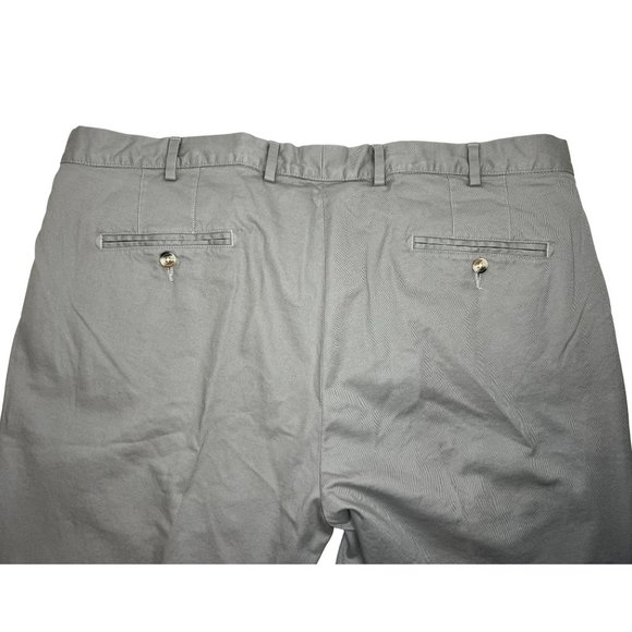 Peter Millar Crown Men's Various Size Stone Gray Twill Pima Cotton Chino Pants - Picture 4 of 11